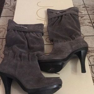 Taupe/ Gray Joan & David Boots
